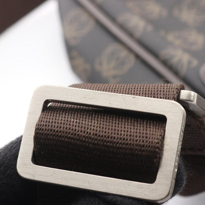 Loewe Shoulder Bag Repeat Anagram Dark Brown Canvas Leather — view 9