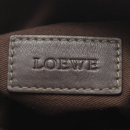 Loewe Shoulder Bag Repeat Anagram Dark Brown Canvas Leather — view 4