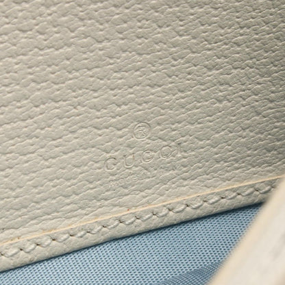 Gucci Bifold Wallet Padlock Bi Star White Leather Chain — view 4