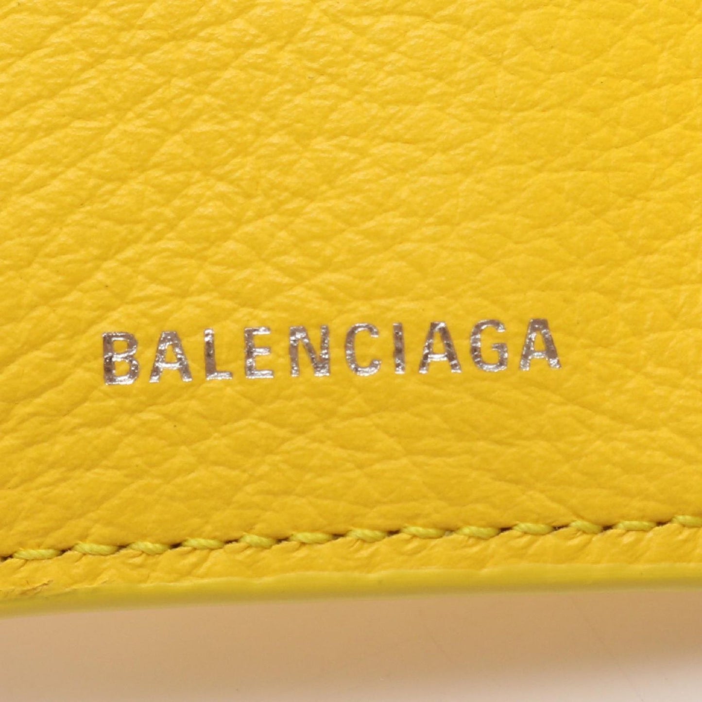 Balenciaga Trifold Wallet Paper Mini Yellow Leather Mini — view 5