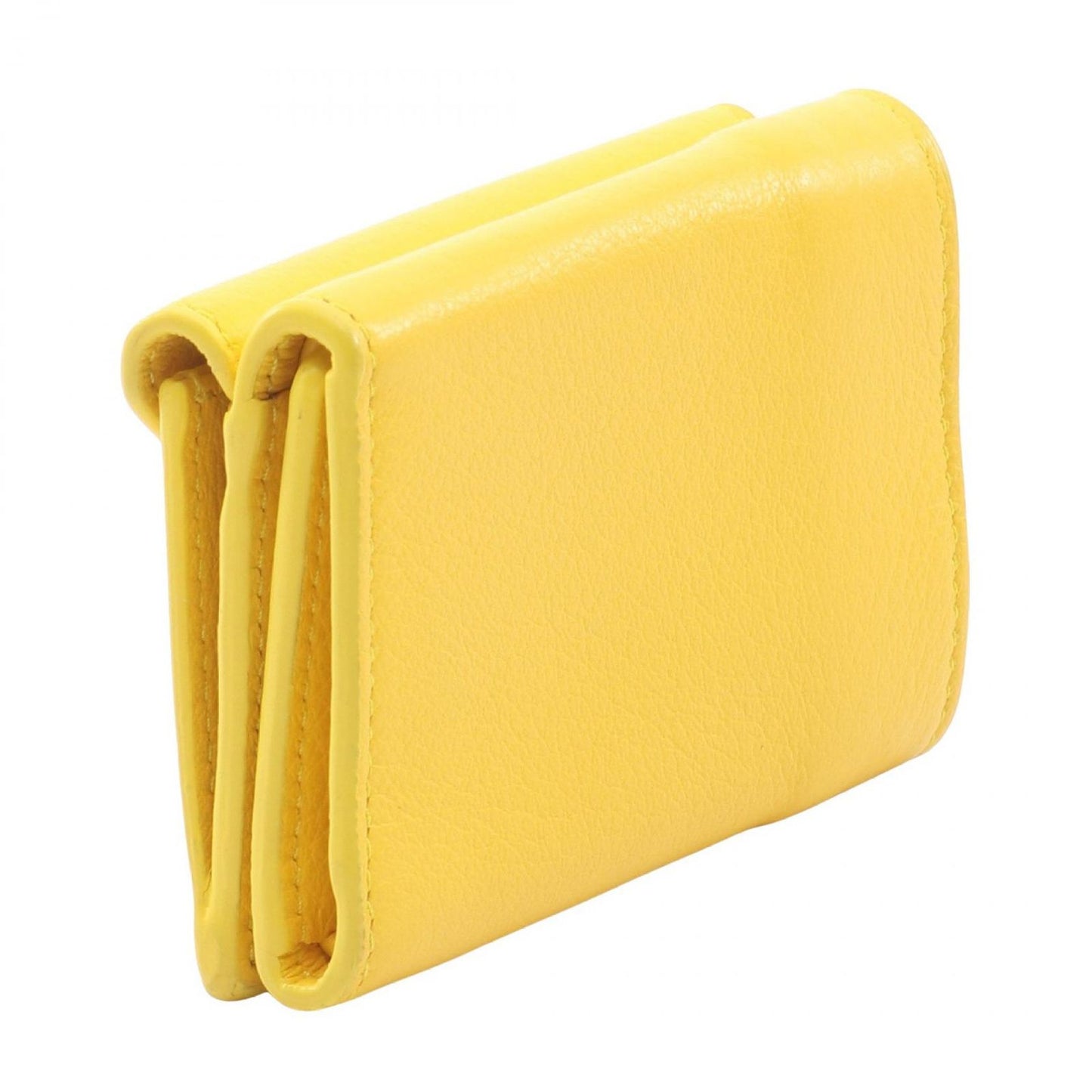 Balenciaga Trifold Wallet Paper Mini Yellow Leather Mini — view 2