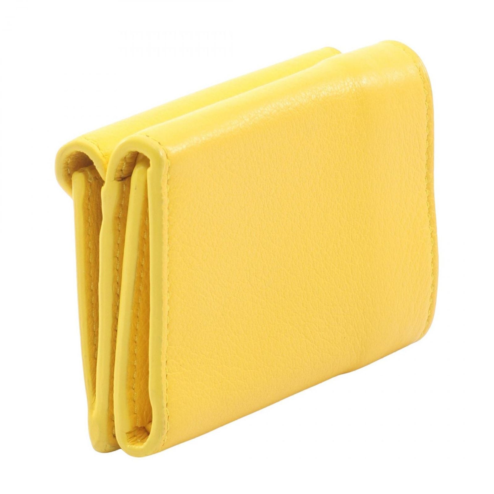 Balenciaga Trifold Wallet Paper Mini Yellow Leather Mini — view 2