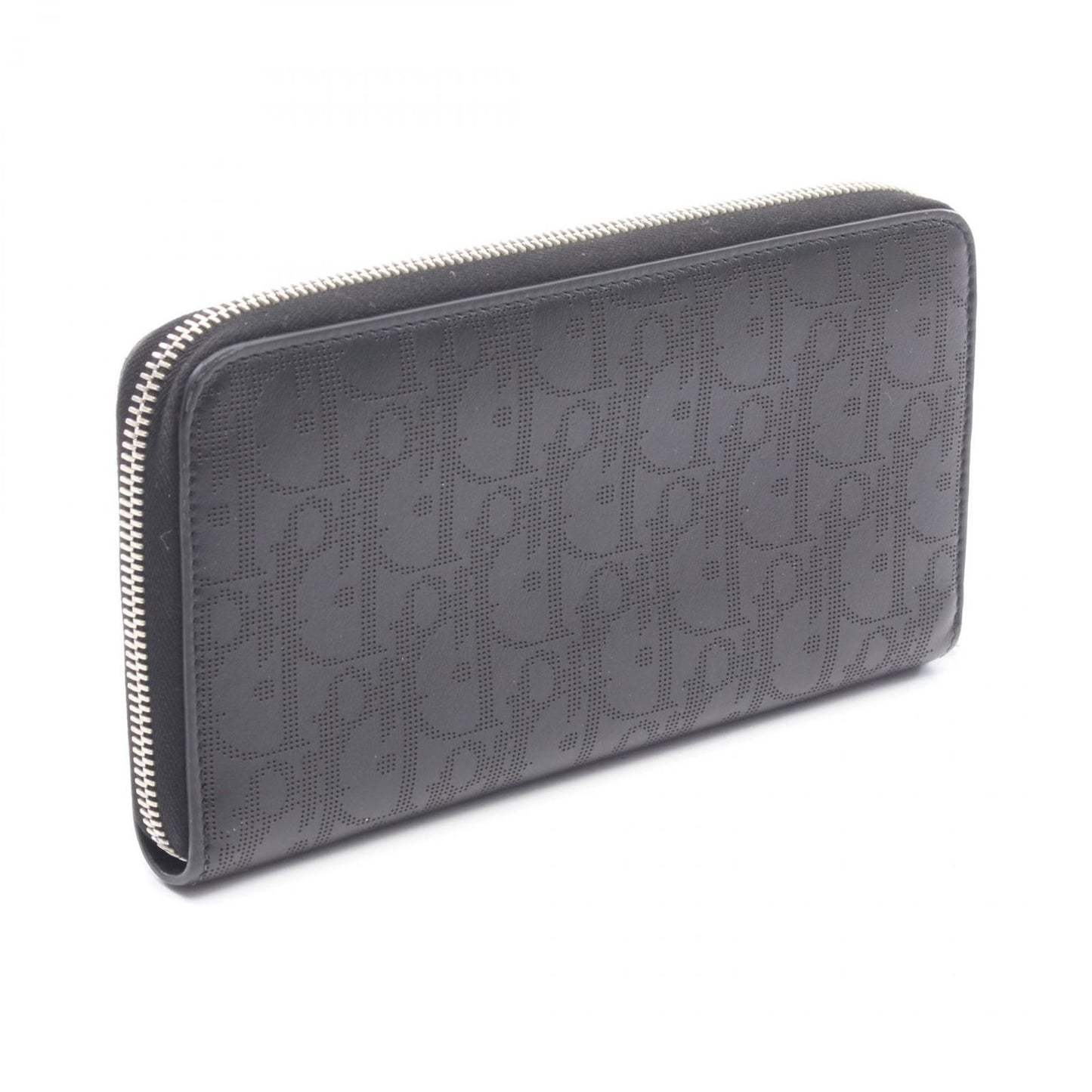 Dior Round Wallet Black Leather — view 2