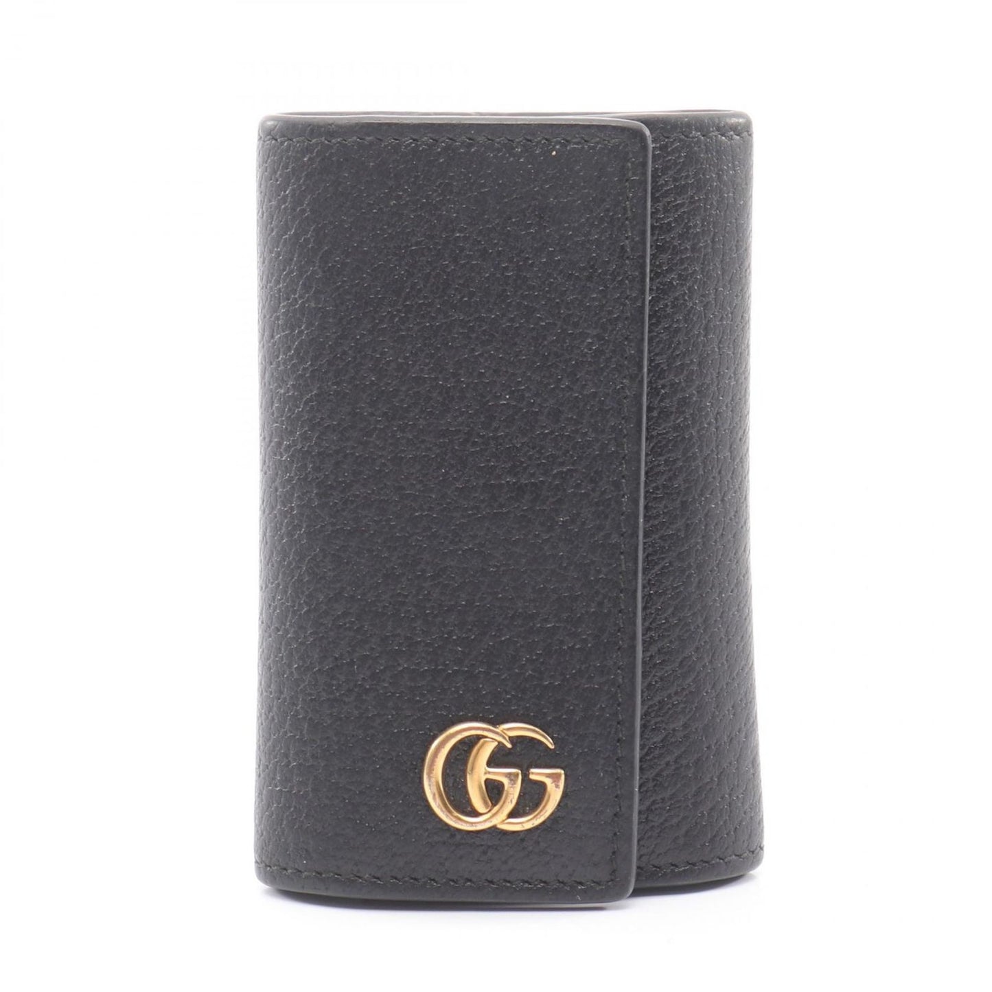 Gucci Key Case GG Marmont Black Leather Key Holder