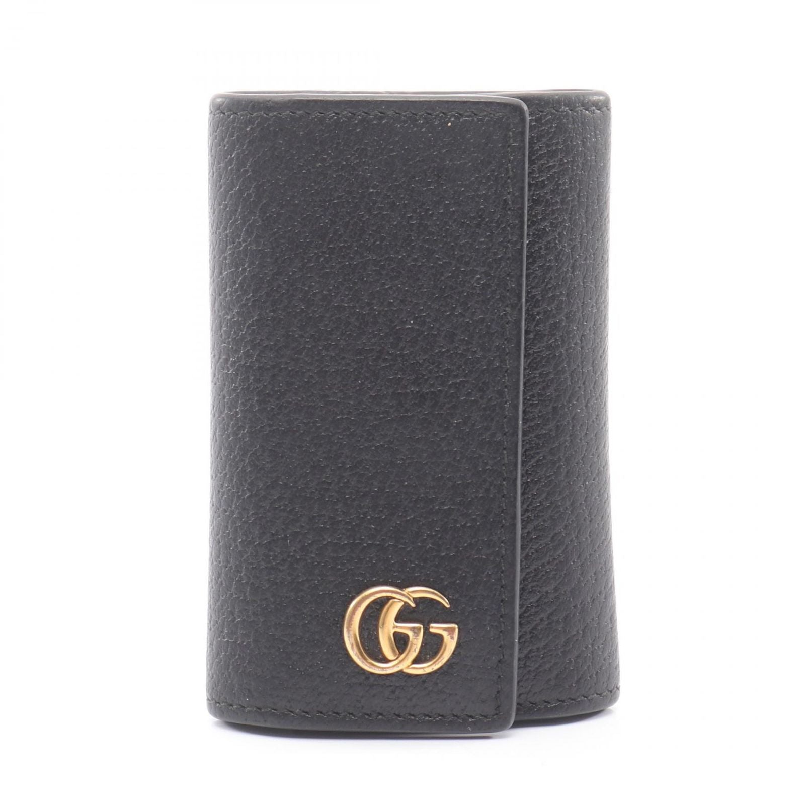 Gucci Key Case GG Marmont Black Leather Key Holder