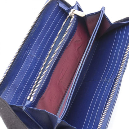 Dior Round Wallet Lady Navy Patent Leather Cannage Handbag — view 3