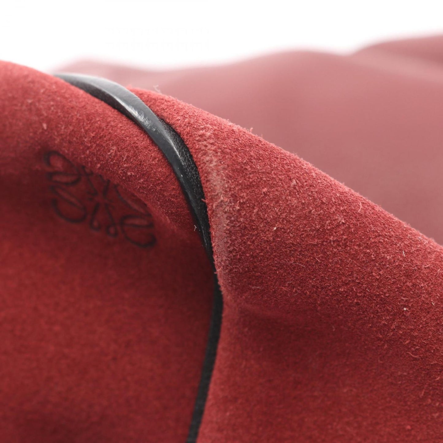 Loewe Clutch Anagram Red Brown Suede — view 7