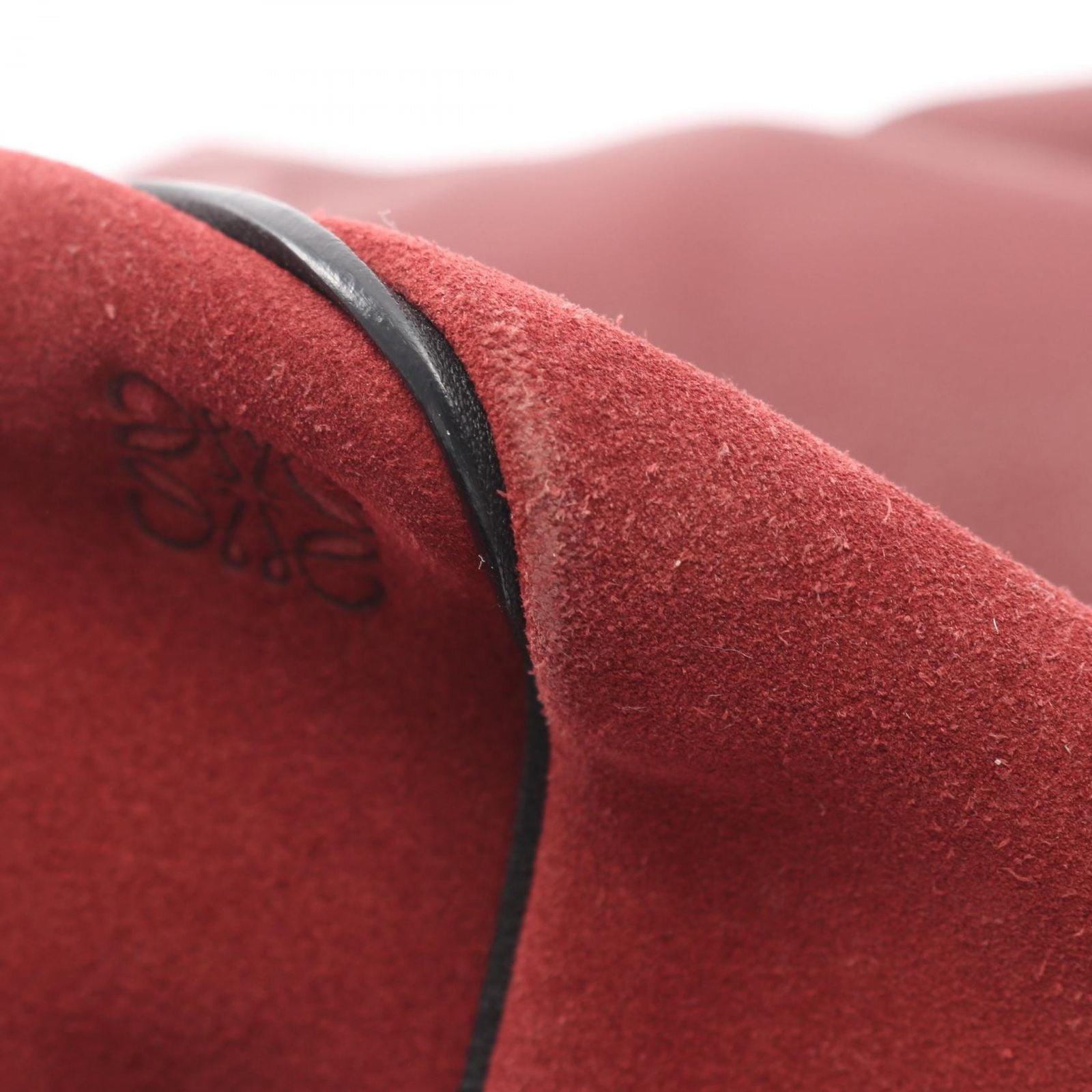 Loewe Clutch Anagram Red Brown Suede — view 7
