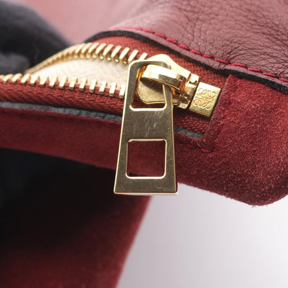 Loewe Clutch Anagram Red Brown Suede — view 5