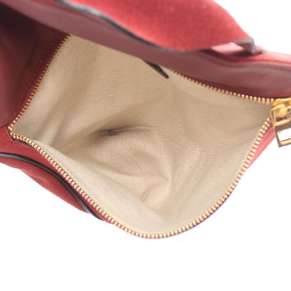 Loewe Clutch Anagram Red Brown Suede — view 3