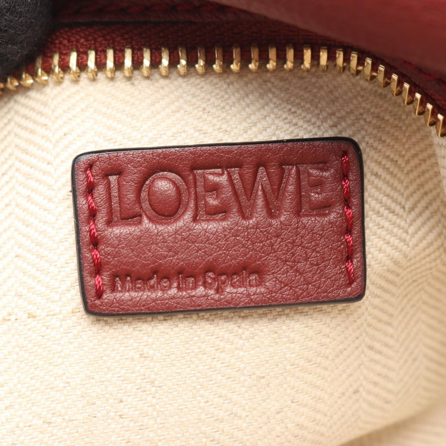 Loewe Clutch Anagram Red Brown Suede — view 4