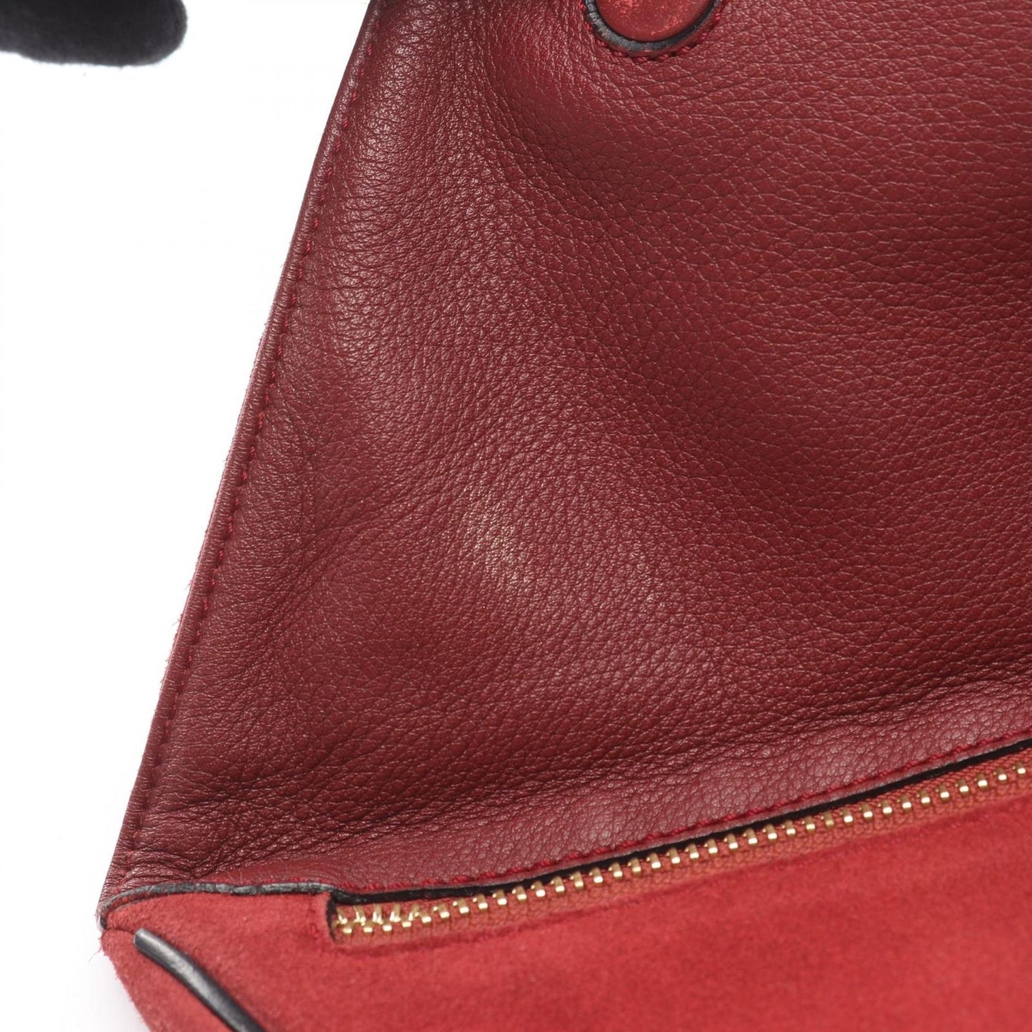 Loewe Clutch Anagram Red Brown Suede — view 8