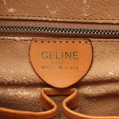 Celine Handbag Macadam Round Charm Dark Brown Canvas Leather Hand — view 4