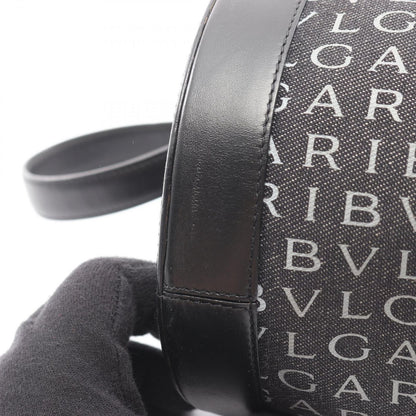 Bvlgari Handbag B-zero One Logo Mania Black Gray Canvas Leather Hand — view 8
