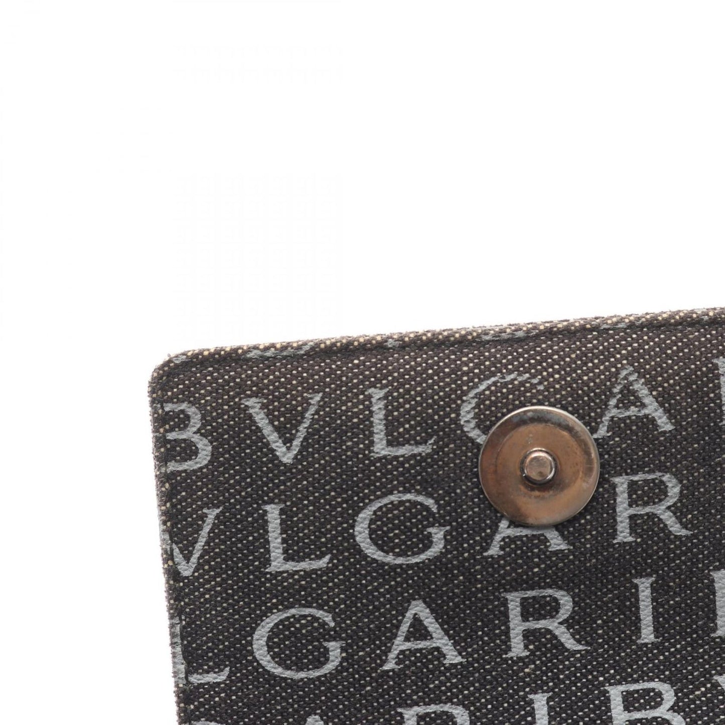 Bvlgari Handbag B-zero One Logo Mania Black Gray Canvas Leather Hand — view 5