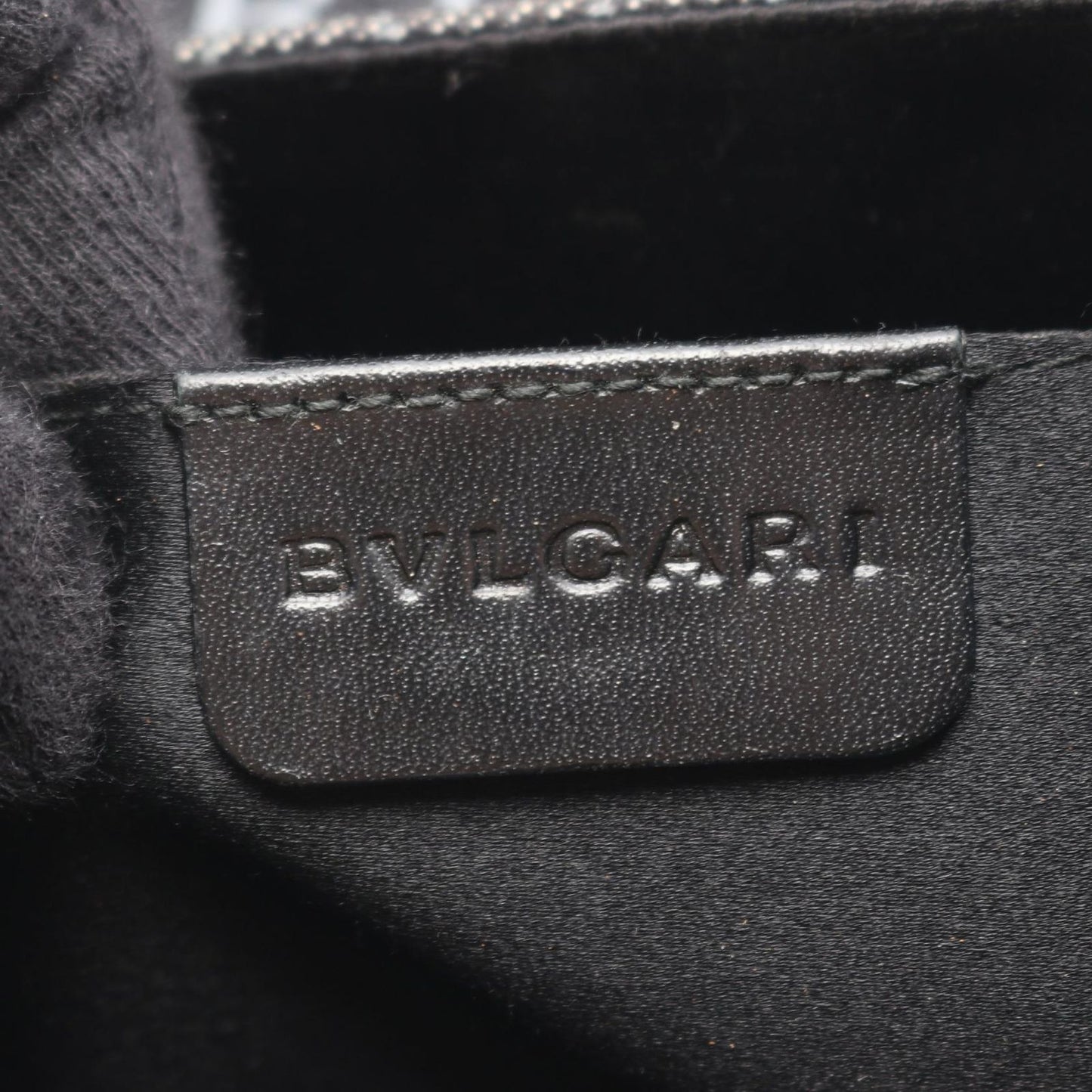 Bvlgari Handbag B-zero One Logo Mania Black Gray Canvas Leather Hand — view 4