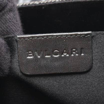 Bvlgari Handbag B-zero One Logo Mania Black Gray Canvas Leather Hand — view 4