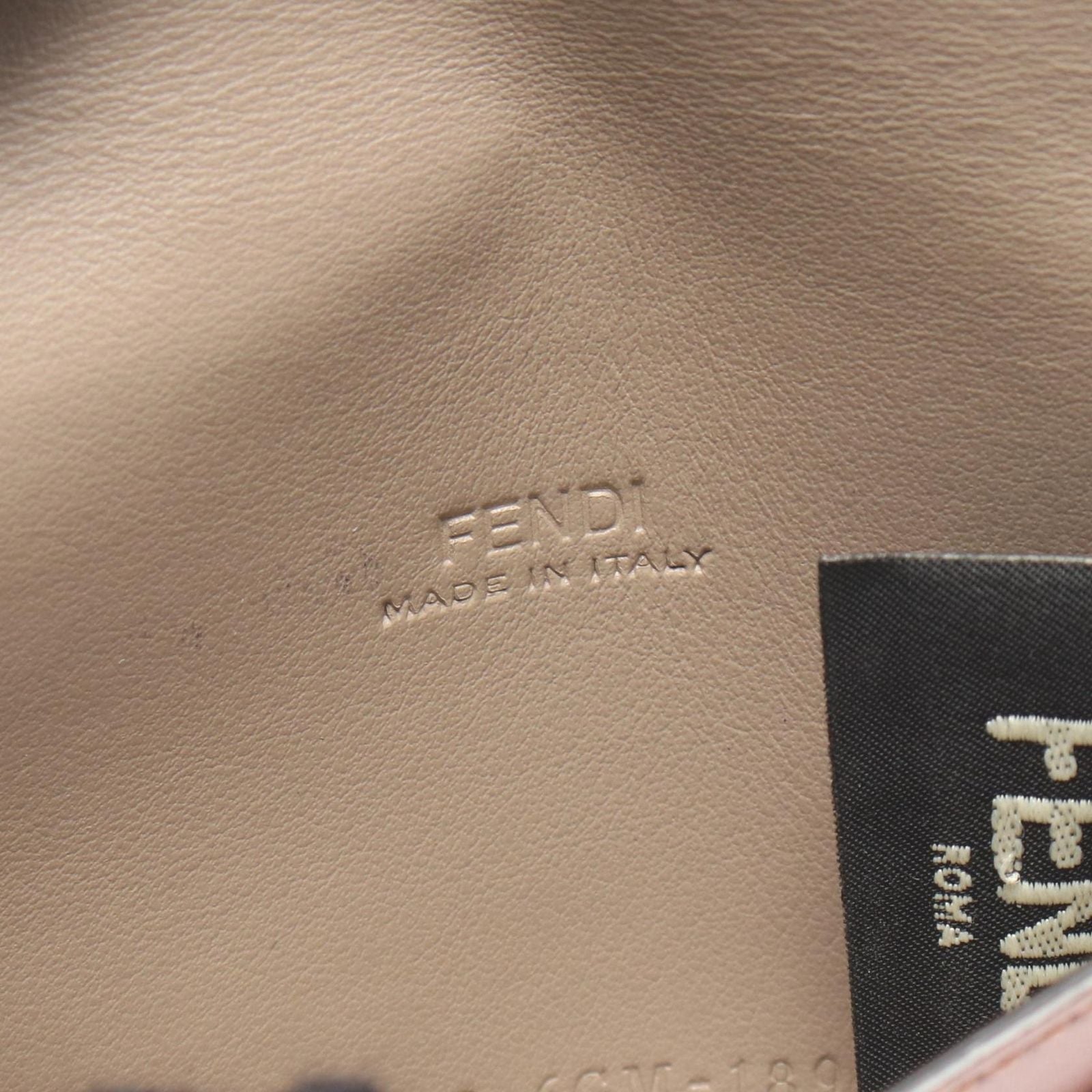 Fendi Card Case by the Way Pink Beige Leather by the Way — view 4