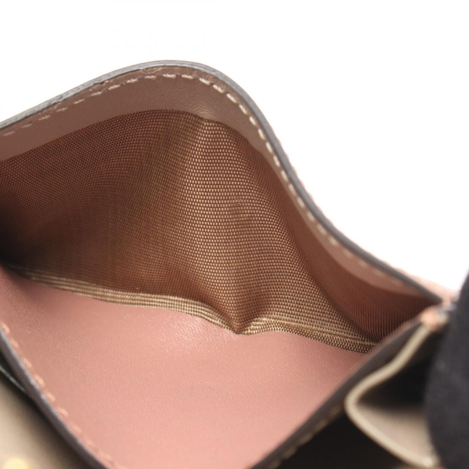 Fendi Card Case by the Way Pink Beige Leather by the Way — view 6