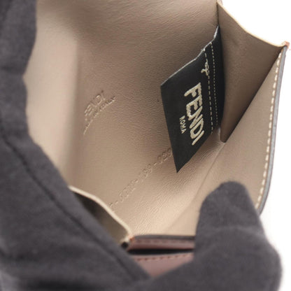 Fendi Card Case by the Way Pink Beige Leather by the Way — view 3