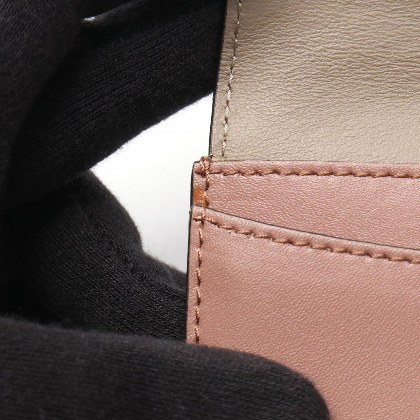 Fendi Card Case by the Way Pink Beige Leather by the Way — view 8