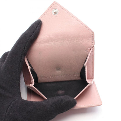 Balenciaga Trifold Wallet Paper Mini Dusty Pink Leather — view 4