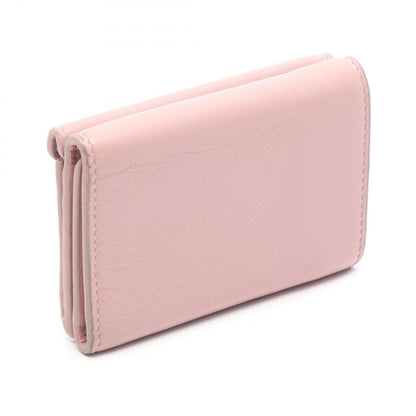 Balenciaga Trifold Wallet Paper Mini Dusty Pink Leather — view 2