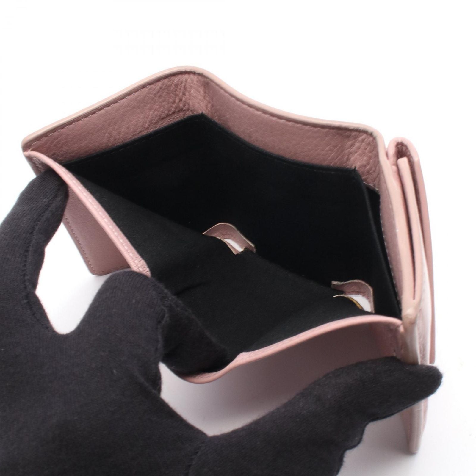 Balenciaga Trifold Wallet Paper Mini Dusty Pink Leather — view 6