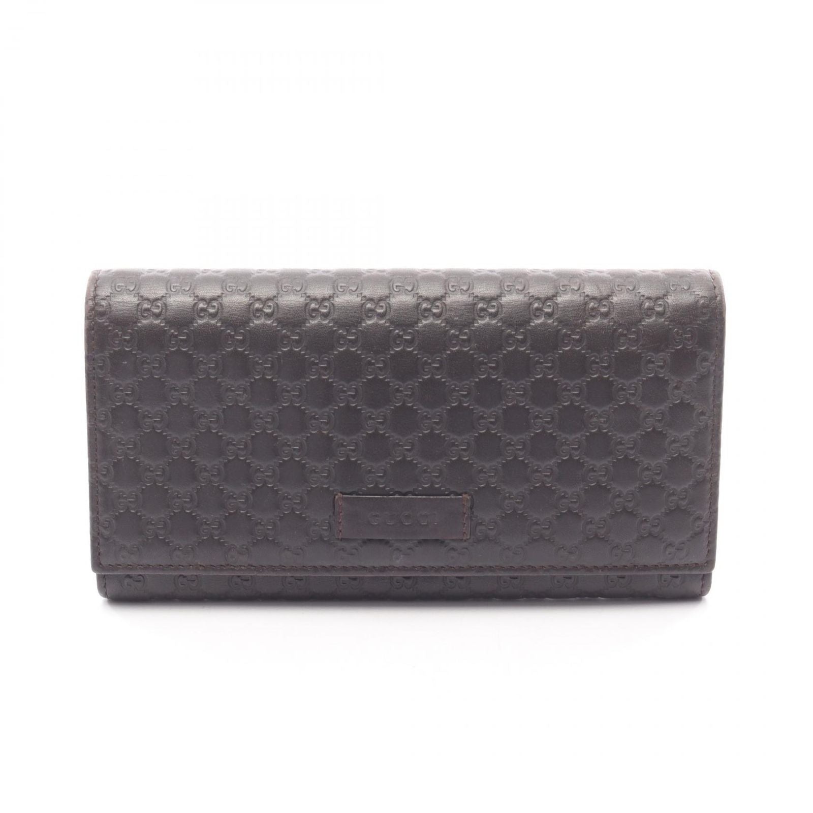 Gucci Bifold Wallet Micro Guccissima Dark Brown Leather Guccissima
