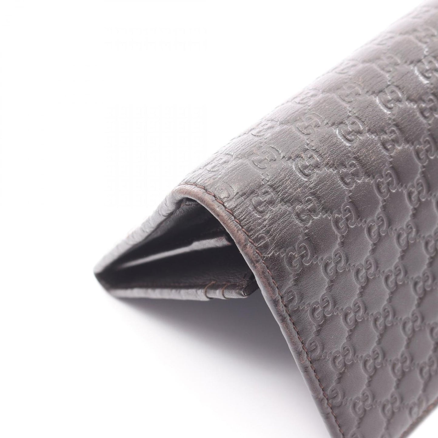 Gucci Bifold Wallet Micro Guccissima Dark Brown Leather Guccissima — view 8