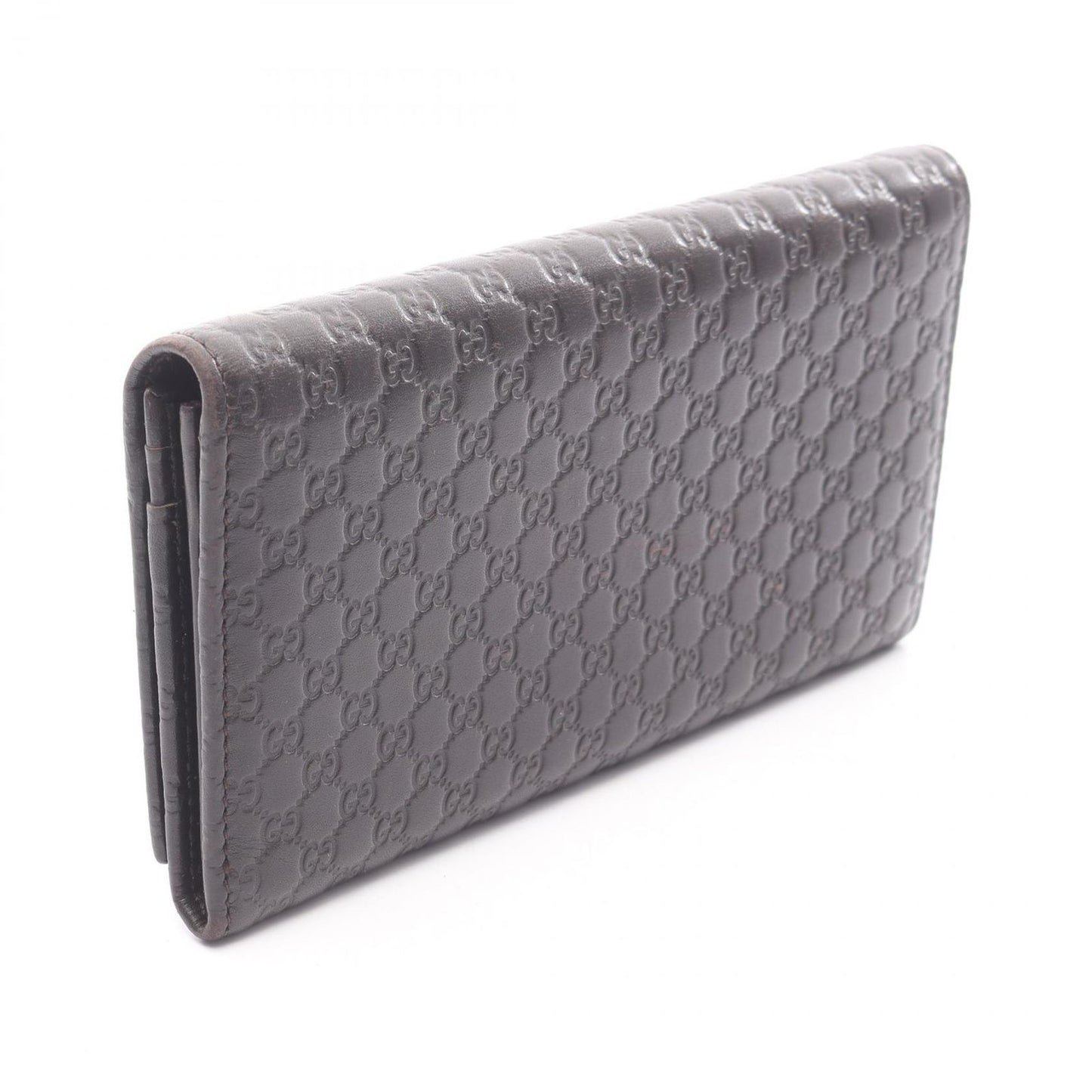 Gucci Bifold Wallet Micro Guccissima Dark Brown Leather Guccissima — view 2