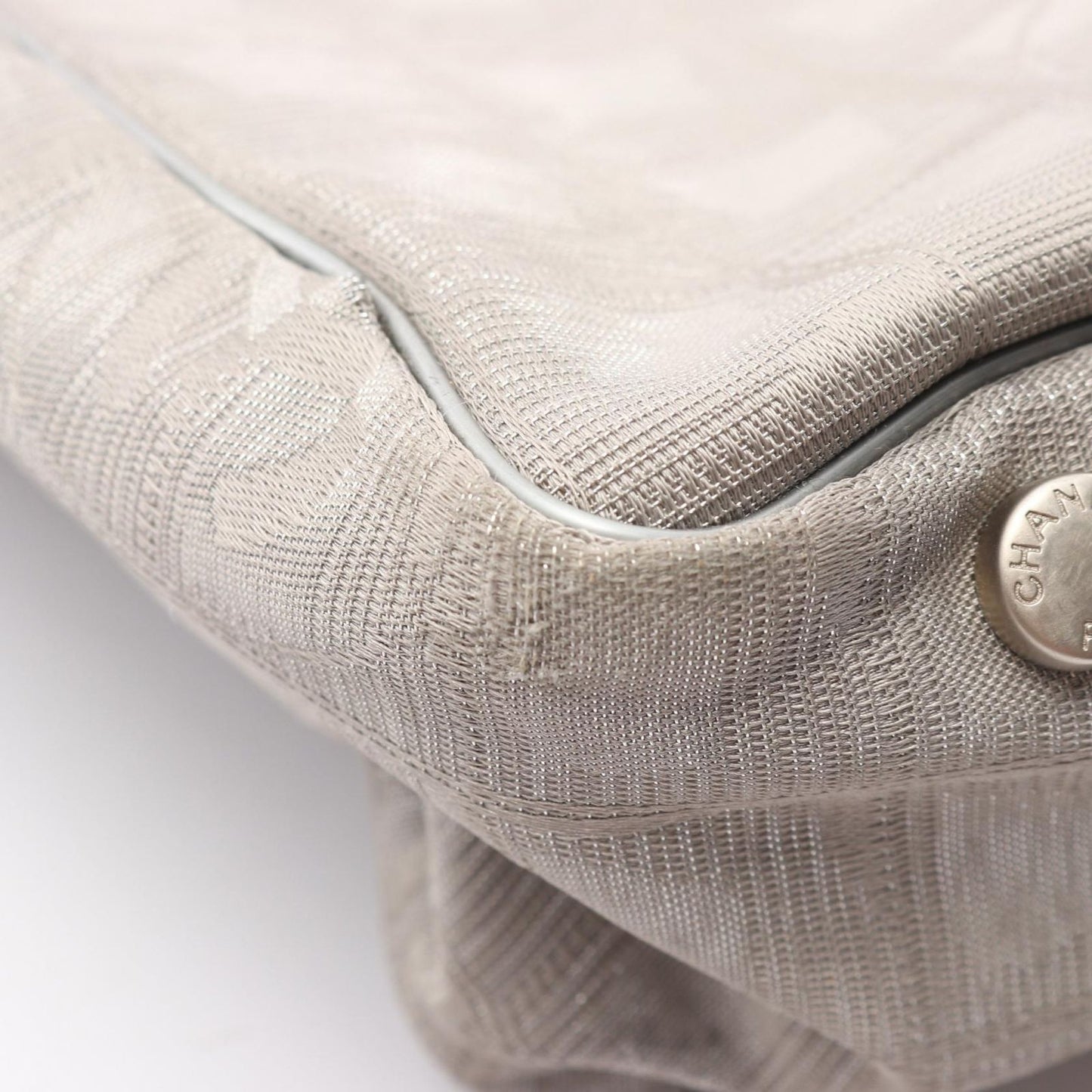 Chanel Tote New Travel Line PM Gray Silver Leather New PM — view 9