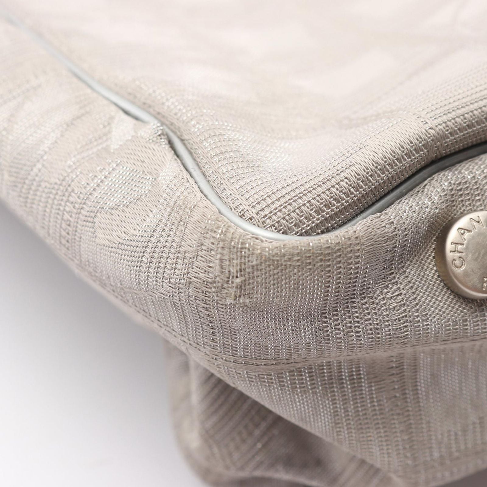 Chanel Tote New Travel Line PM Gray Silver Leather New PM — view 9