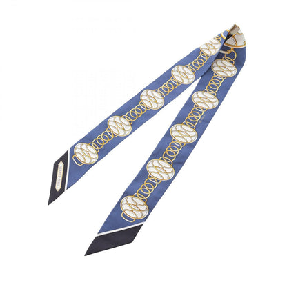 Hermes Scarf Lift Profile Navy Silk — view 2