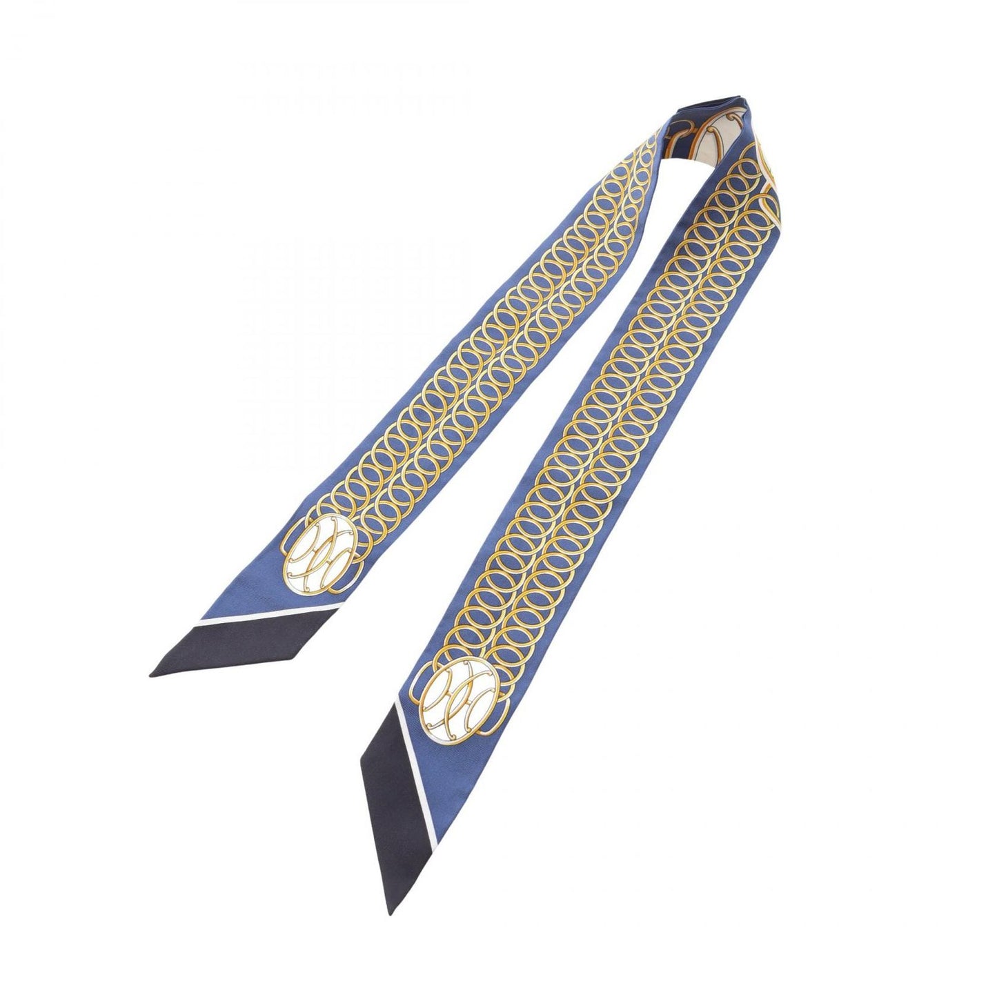 Hermes Scarf Lift Profile Navy Silk — view 3