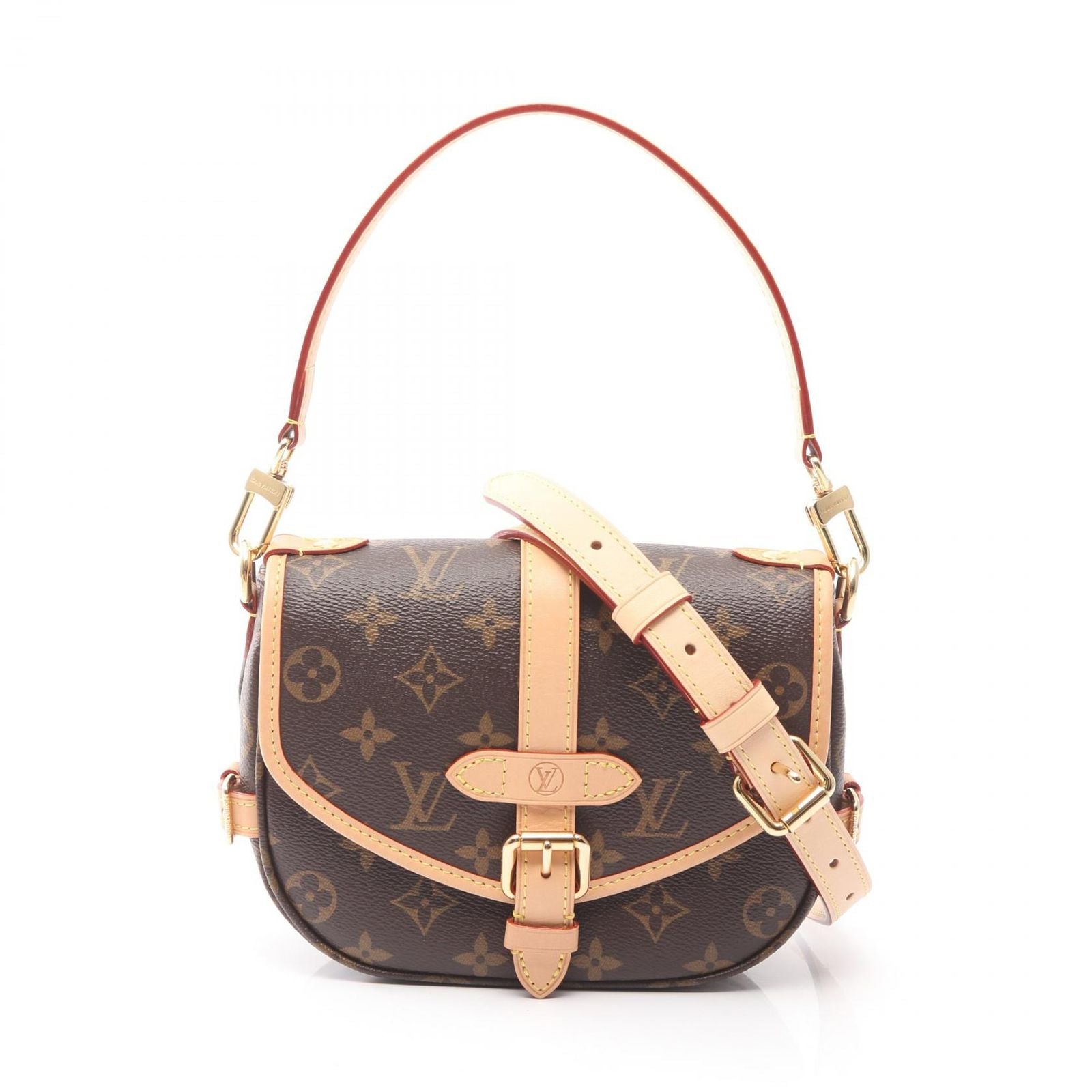 Louis Vuitton Handbag Saumur BB 2-Way Canvas Leather