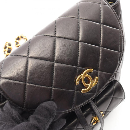 Chanel Backpack Quilted Black Lambskin Double Turnlock — view 7
