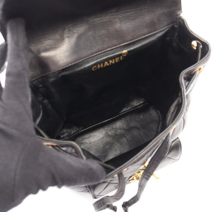 Chanel Backpack Quilted Black Lambskin Double Turnlock — view 3