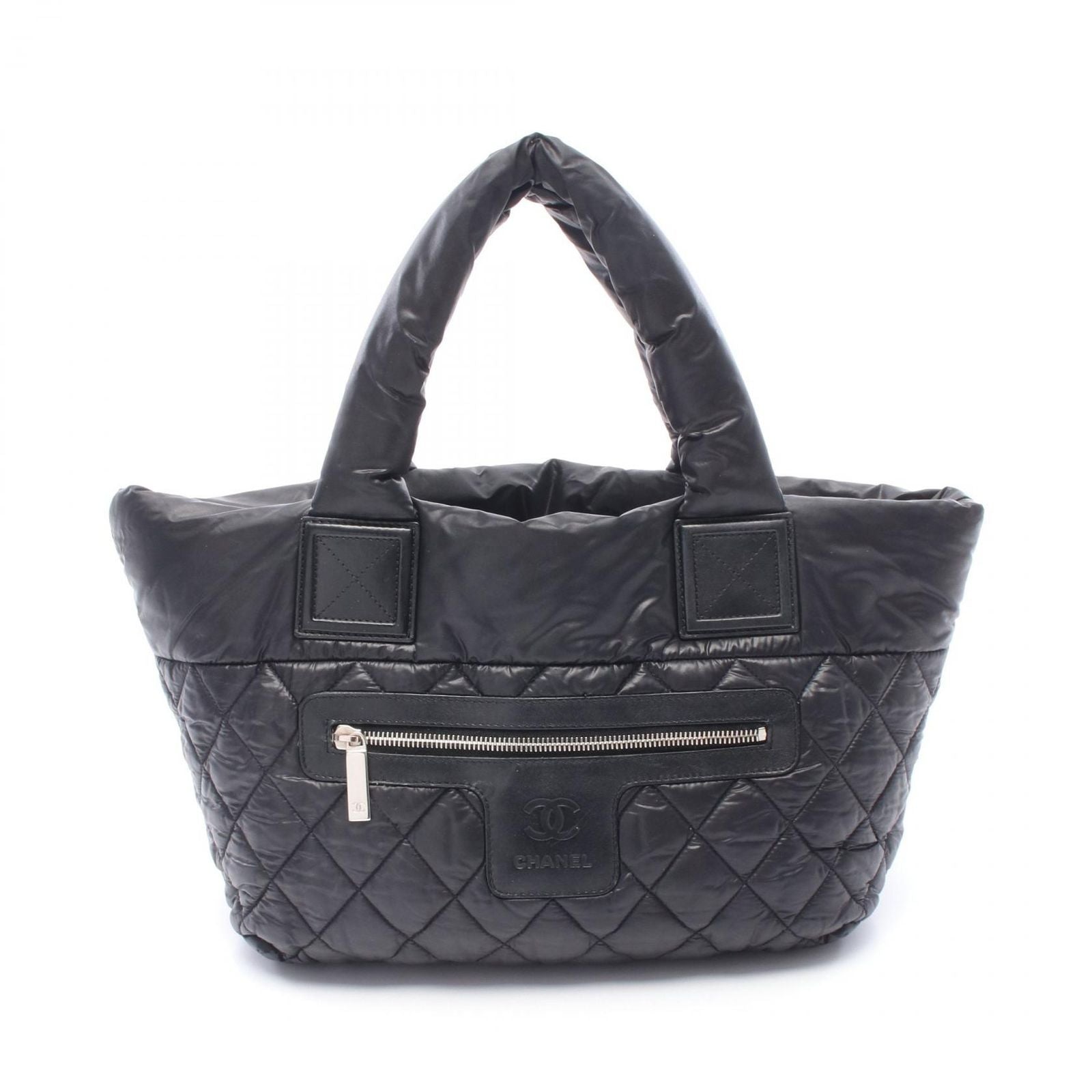Chanel Tote Coco Cocoon Small Reversible Black Nylon Leather Small