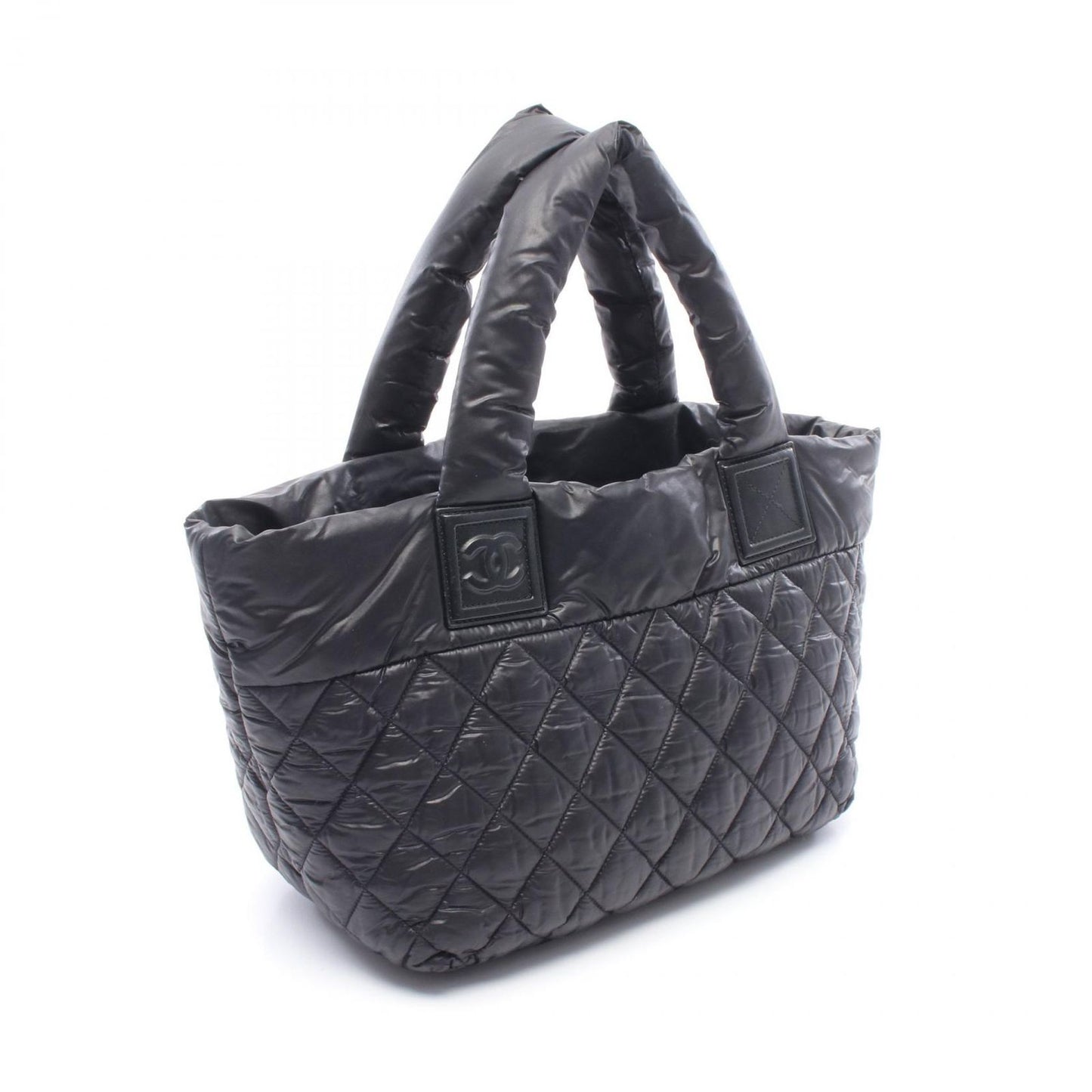 Chanel Tote Coco Cocoon Small Reversible Black Nylon Leather Small — view 2