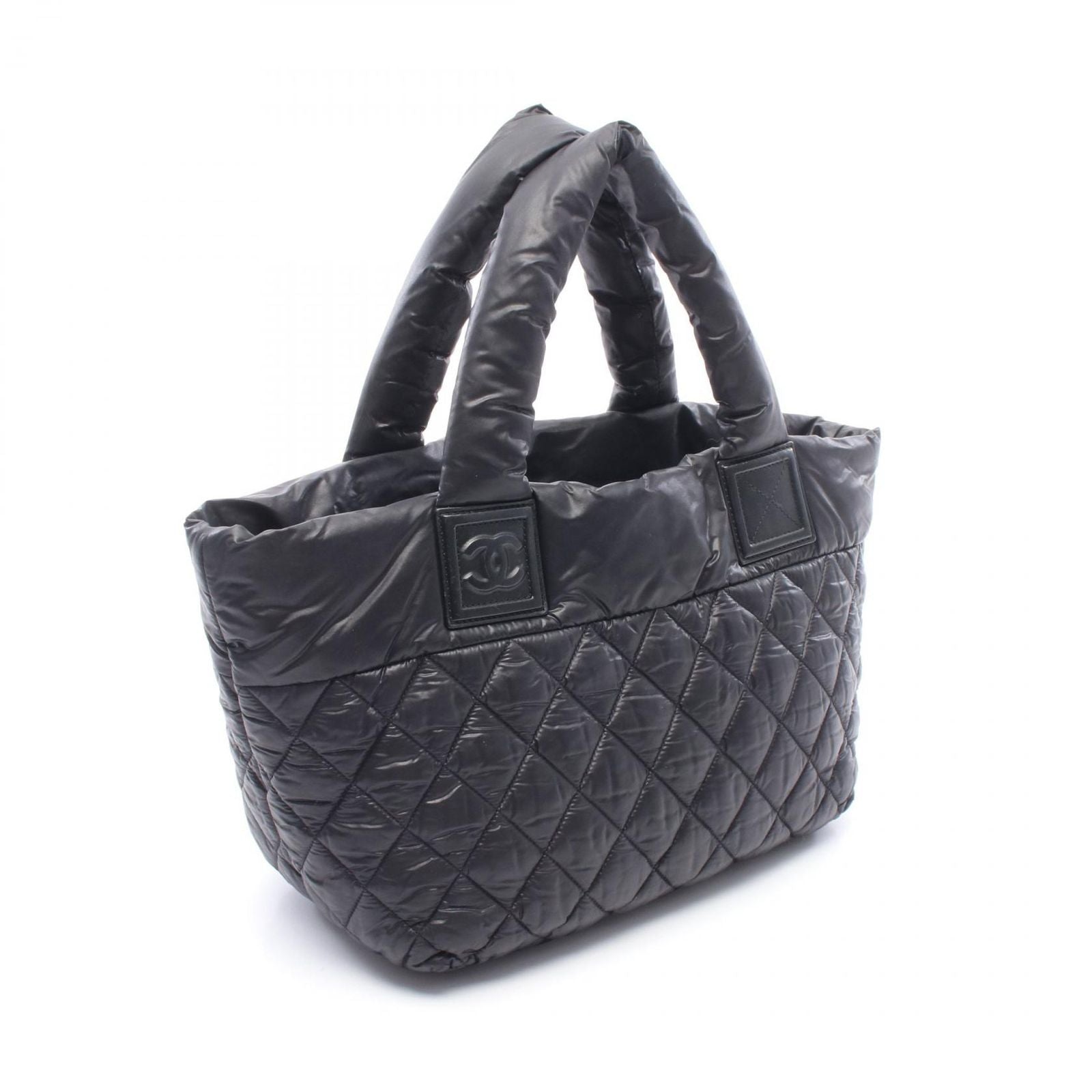 Chanel Tote Coco Cocoon Small Reversible Black Nylon Leather Small — view 2
