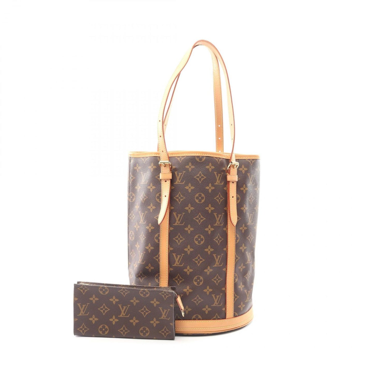 Louis Vuitton Shoulder Bag Bucket GM Canvas Leather