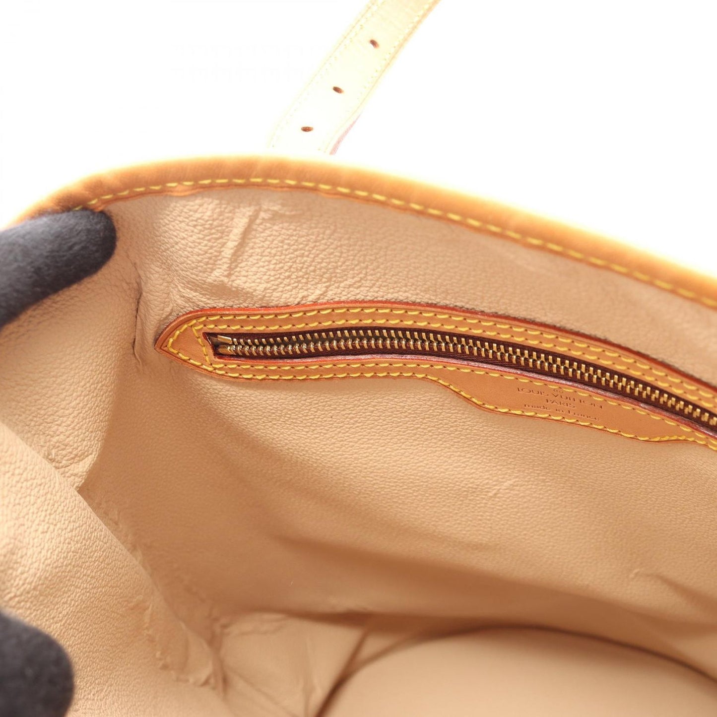Louis Vuitton Shoulder Bag Bucket GM Canvas Leather — view 7