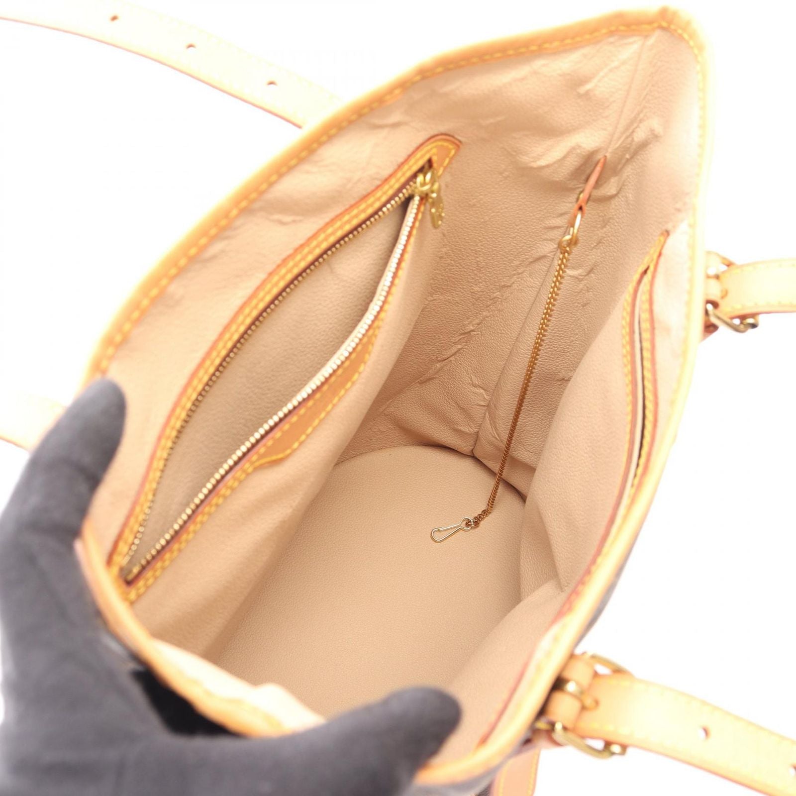 Louis Vuitton Shoulder Bag Bucket GM Canvas Leather — view 3