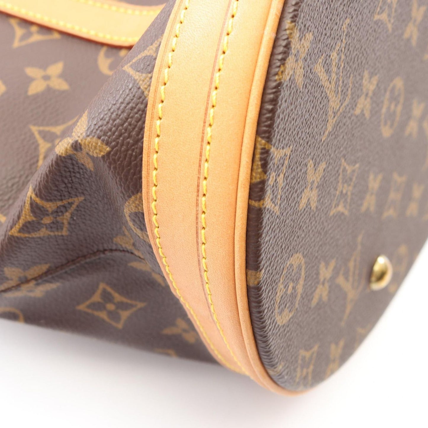 Louis Vuitton Shoulder Bag Bucket GM Canvas Leather — view 8