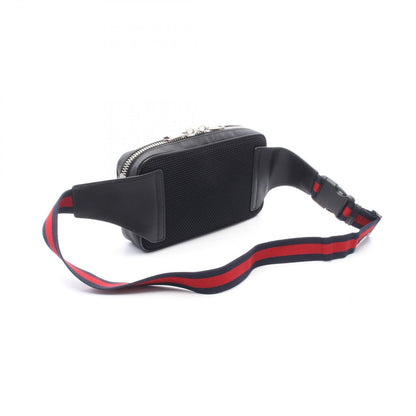 Gucci Waist Bag Soft GG Supreme Sherry Line Black Canvas Leather — view 2