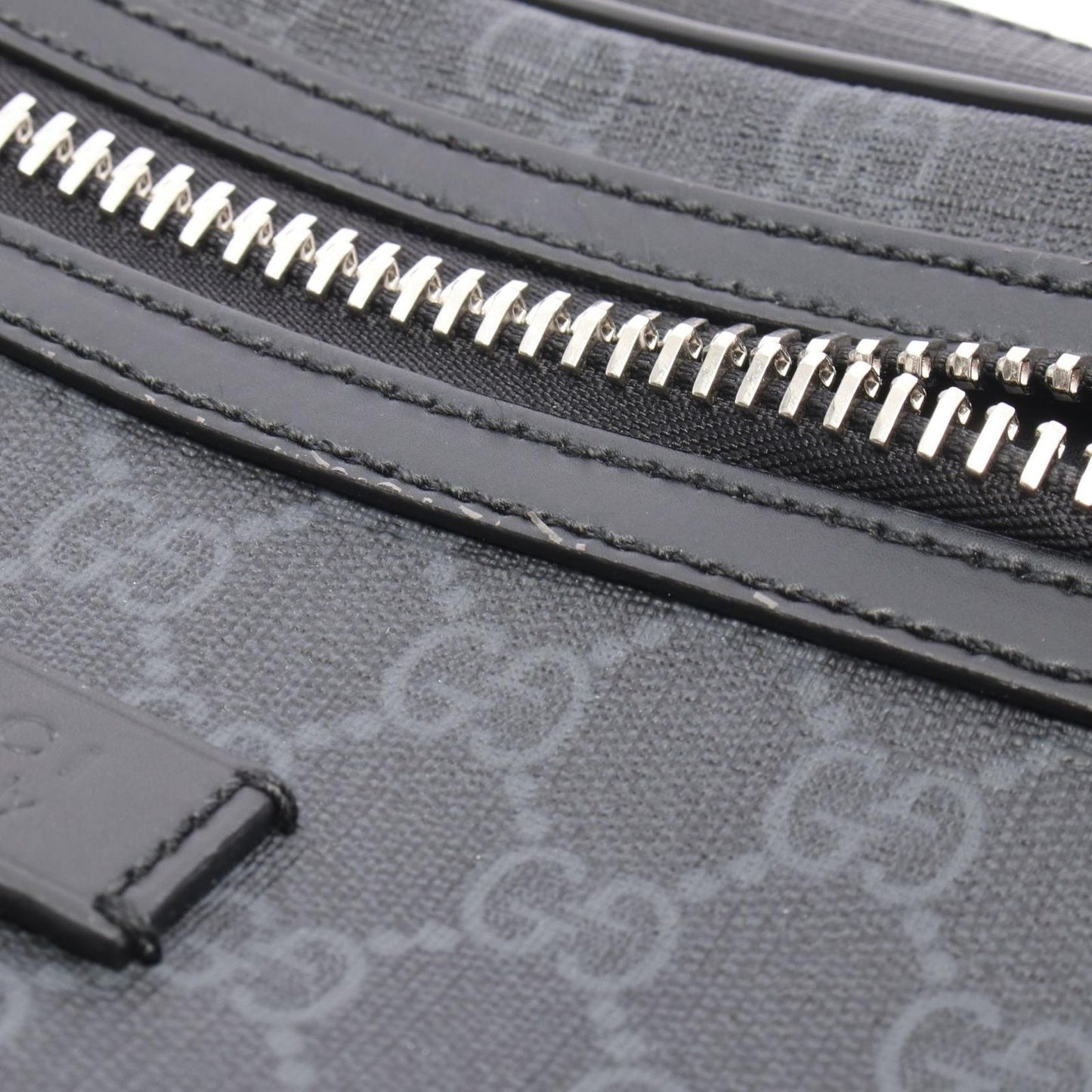Gucci Waist Bag Soft GG Supreme Sherry Line Black Canvas Leather — view 6