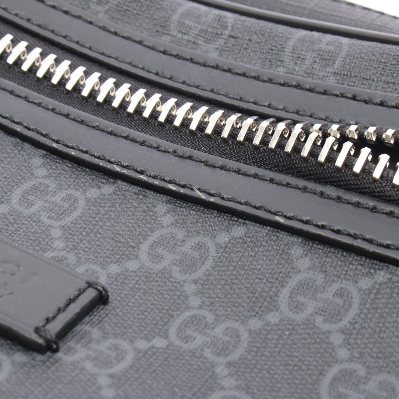Gucci Waist Bag Soft GG Supreme Sherry Line Black Canvas Leather — view 6