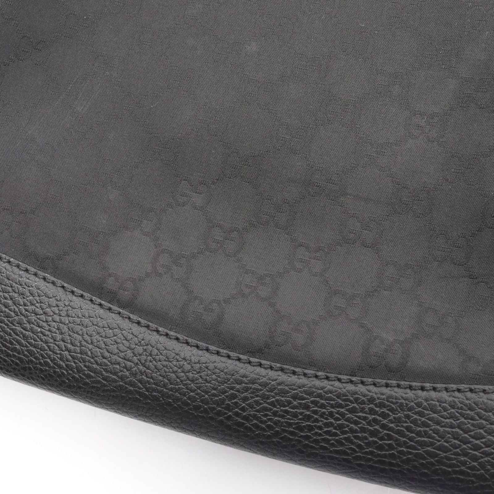 Gucci Shoulder Bag GG Pattern Black Nylon Leather — view 6
