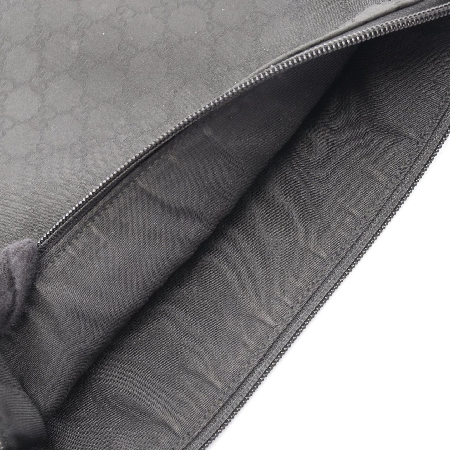 Gucci Shoulder Bag GG Pattern Black Nylon Leather — view 5